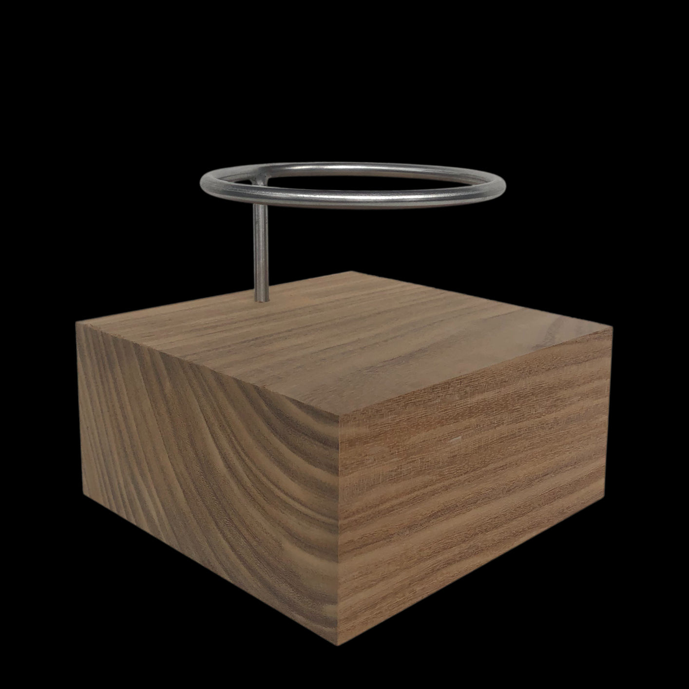 Houten voet met Inox ring voor kokedama