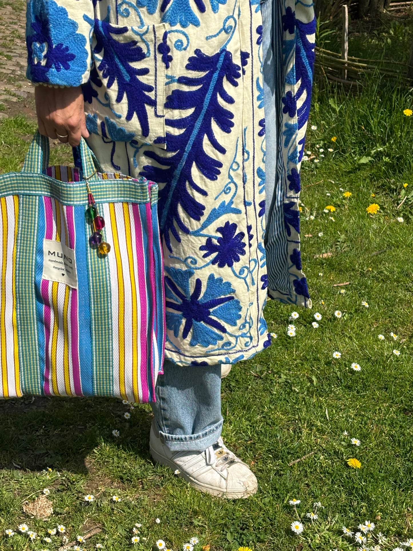 Handcrafted Blue Suzani Coat