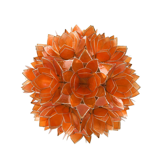 Lotus wandlamp Dome oranje