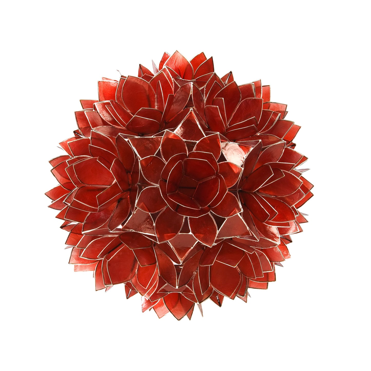 Lampe murale Lotus Dome rouge
