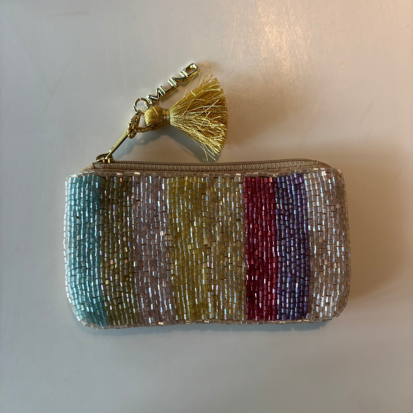 Handgemaakte kralen regenboog buidel * Cadeau *