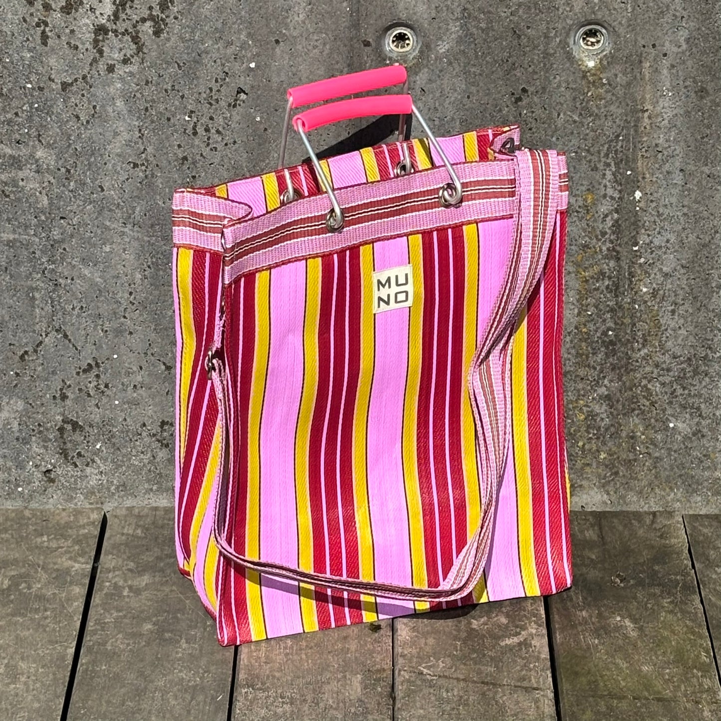 Recycled Nylon Tote Bag Berry Twist