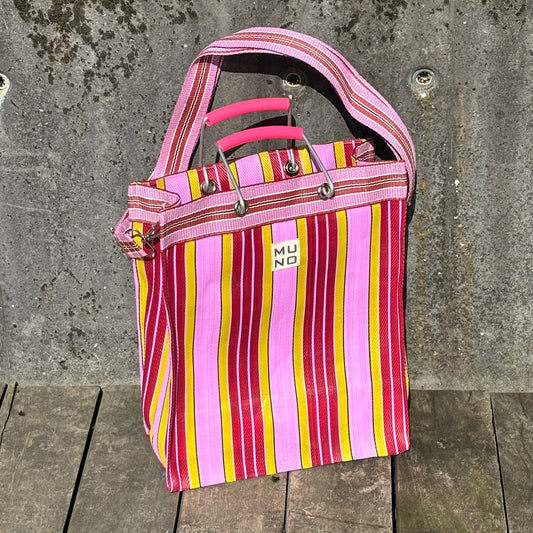 Recycled Nylon Tote Bag Berry Twist