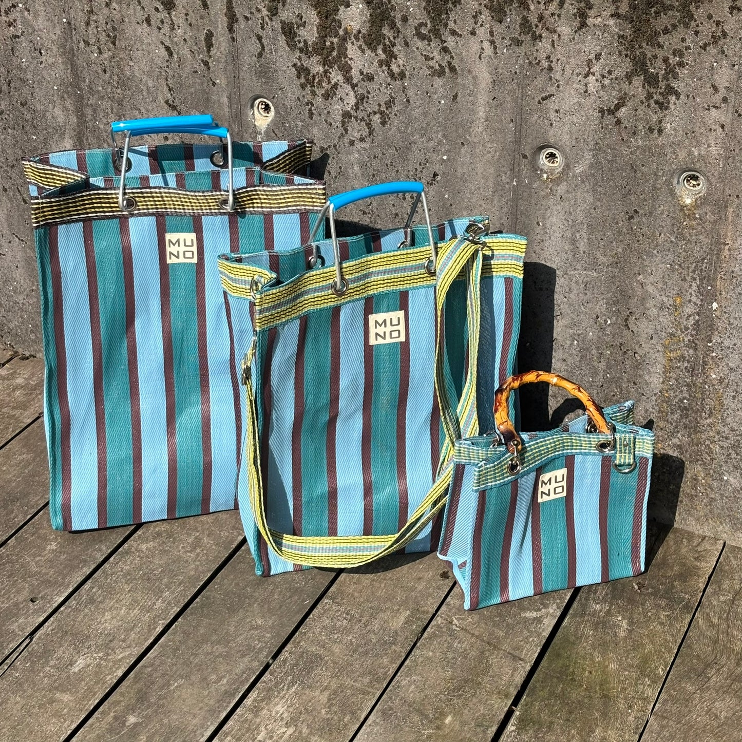 Recycled Nylon Tote Bag Ocean Breeze