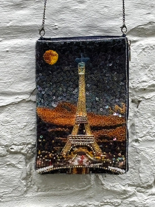 Paris Nights  Beaded Silk Mini Bag