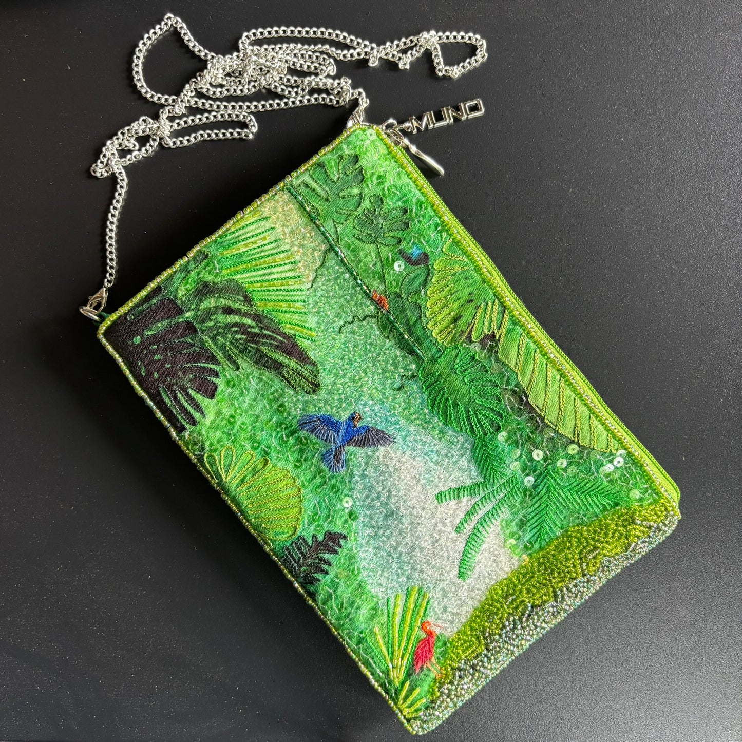 Jungle Dreams Beaded Silk Mini Bag