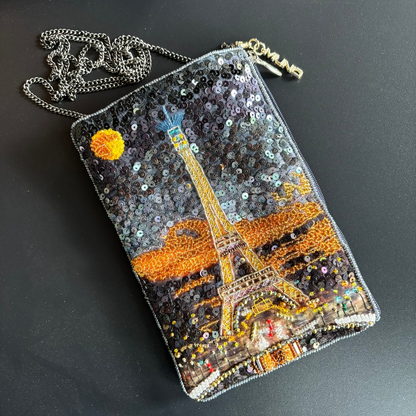 Paris Nights Beaded Silk Mini Bag