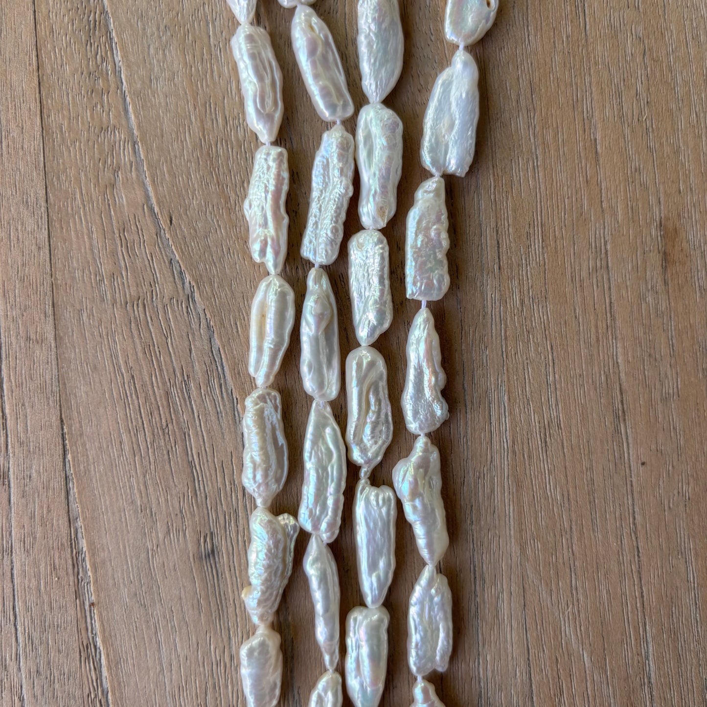 Premium Natural Freshwater Pearl Strand * Biwa Pearls LD 18/07