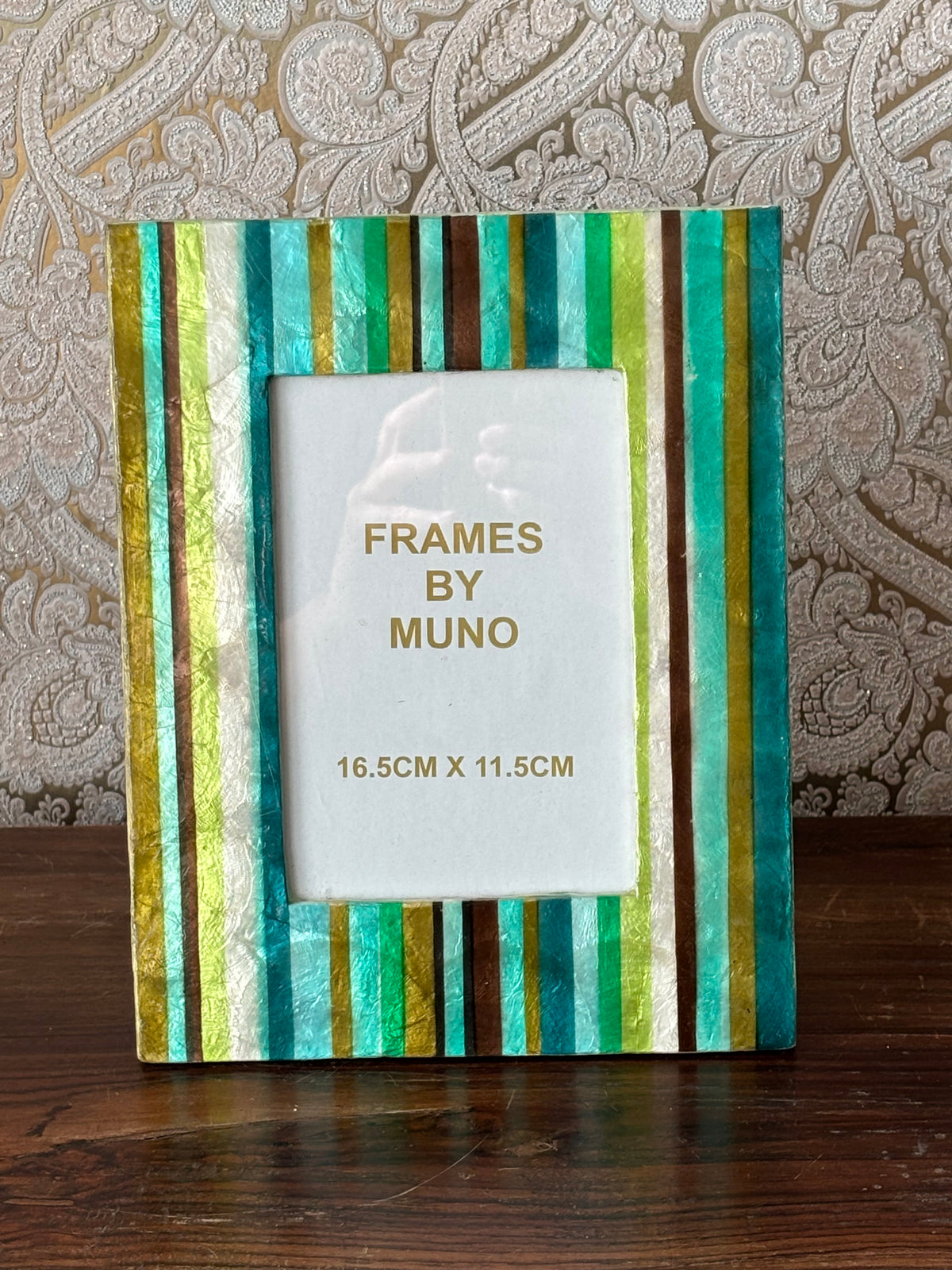 Green Bayadere Capiz Shell Large Frame