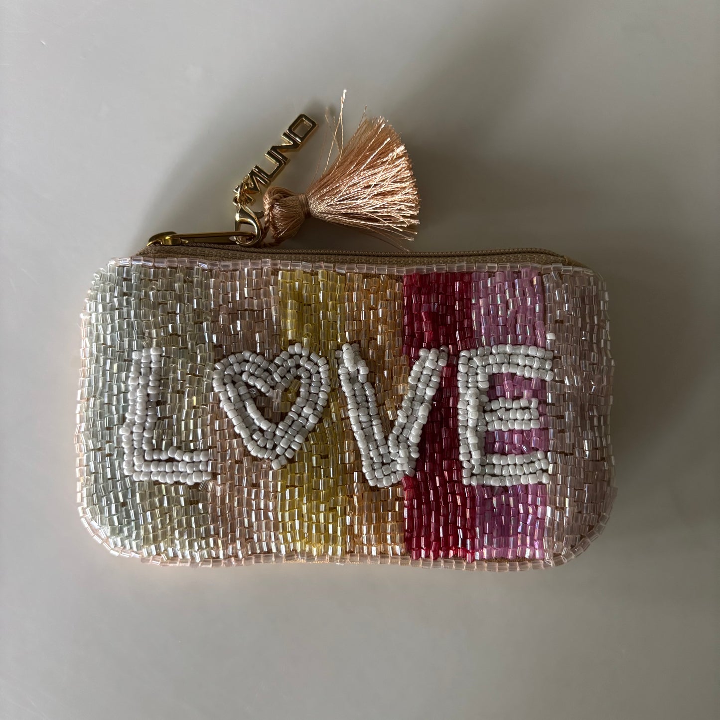 Handgemaakte kralen regenboog liefdesbuidel * Cadeau *
