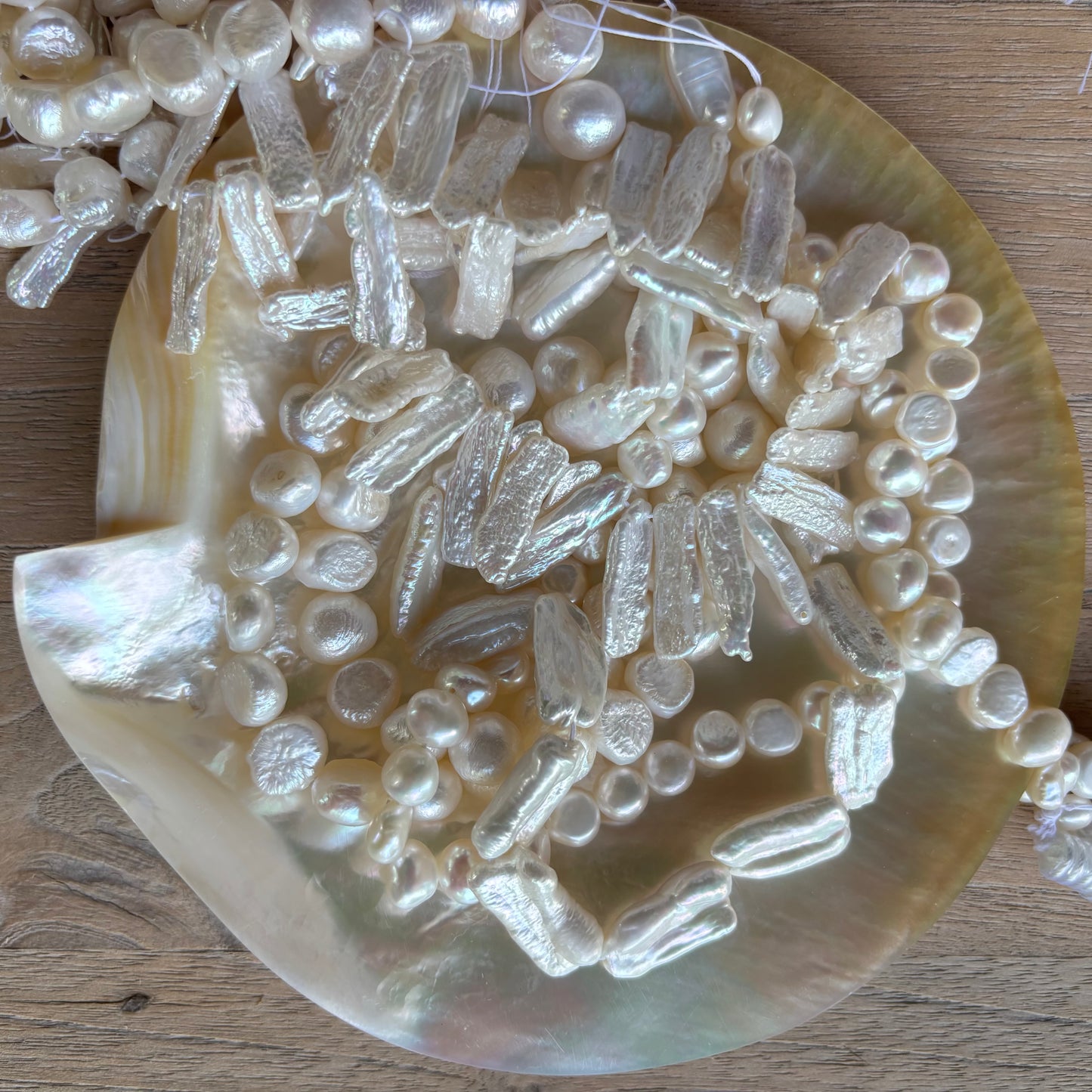 Premium Natural Freshwater Pearl Strand * Baroque Pearls 8/9