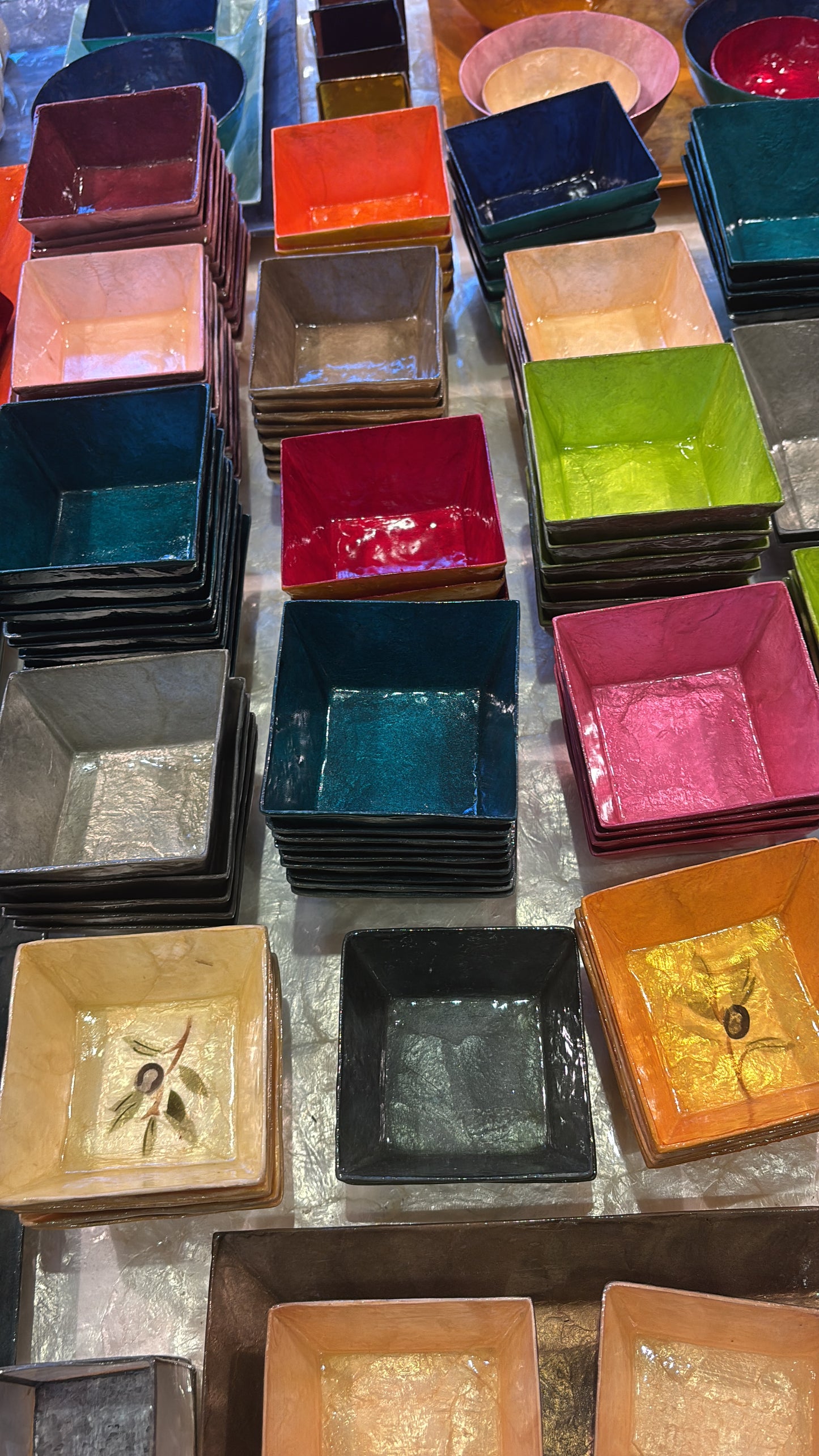 Decorative Capiz Shell Serving Small Square Bowls – Premium Handcrafted Collection