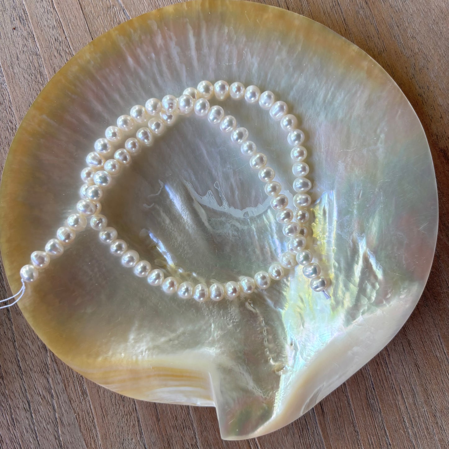 Premium Natural Freshwater Pearl Strand * Potato Pearls 5/6