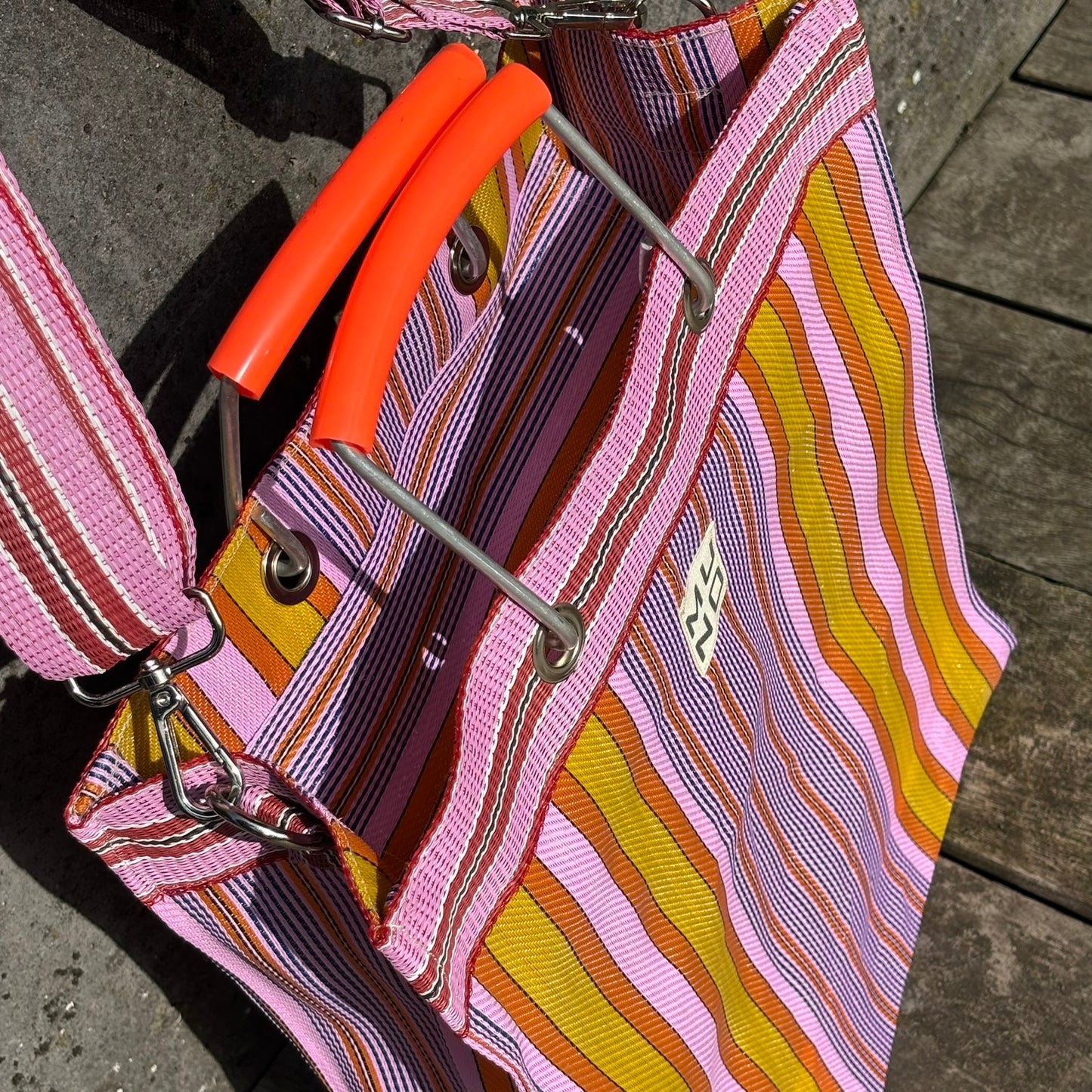Recycled Nylon Tote Bag Citrus Candy