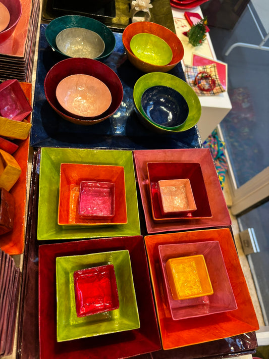 Decorative Capiz Shell Serving Large Square Bowls – Premium Handcrafted Collection