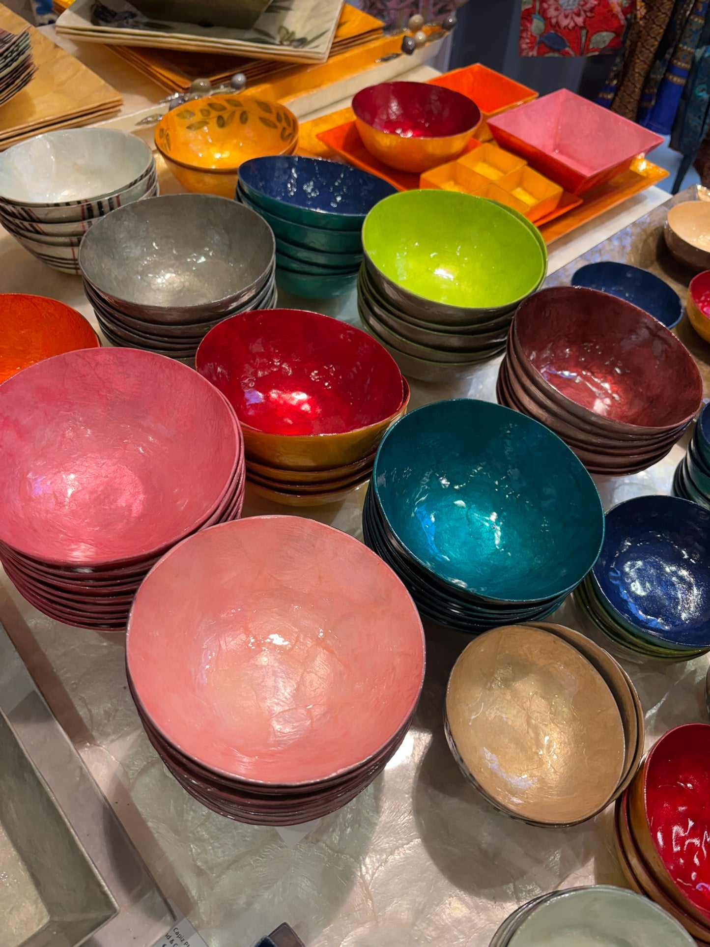 Capiz Shell Serving Large Round Bowls – Premium Handcrafted Collection