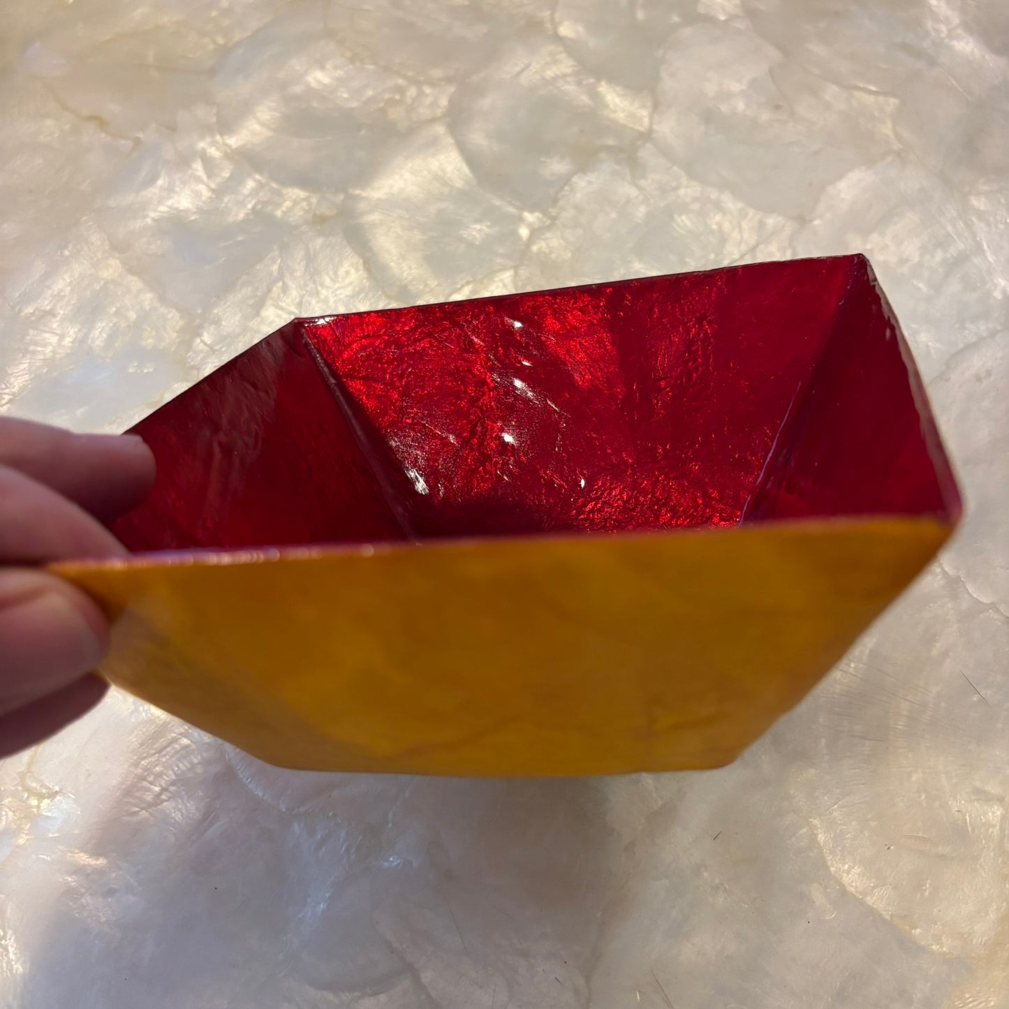 Decorative Capiz Shell Serving Large Square Bowls – Premium Handcrafted Collection